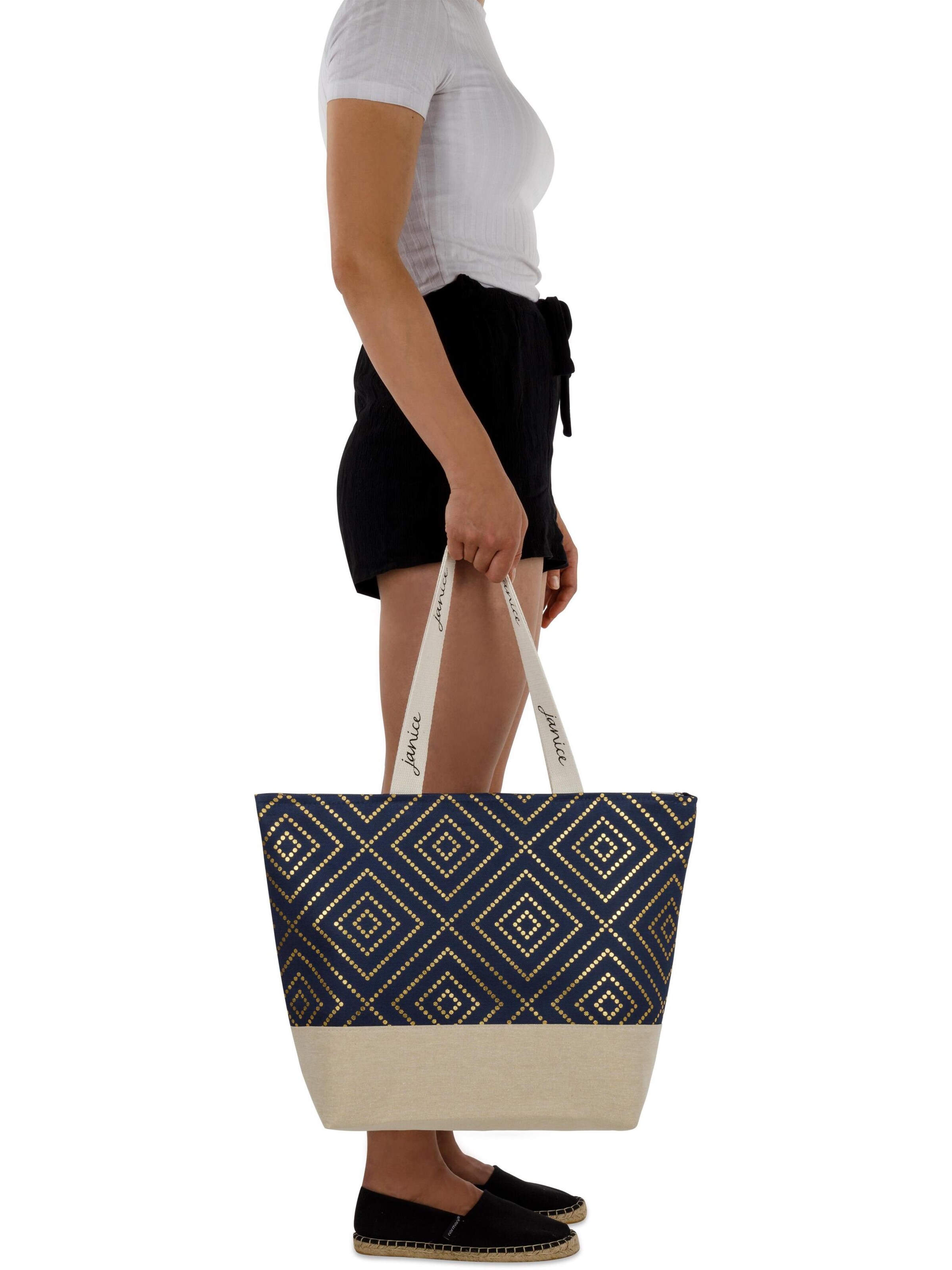 normani Beach Bag Nika in Dark Blue ABOUT YOU