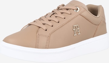 TOMMY HILFIGER Platform trainers in Brown: front
