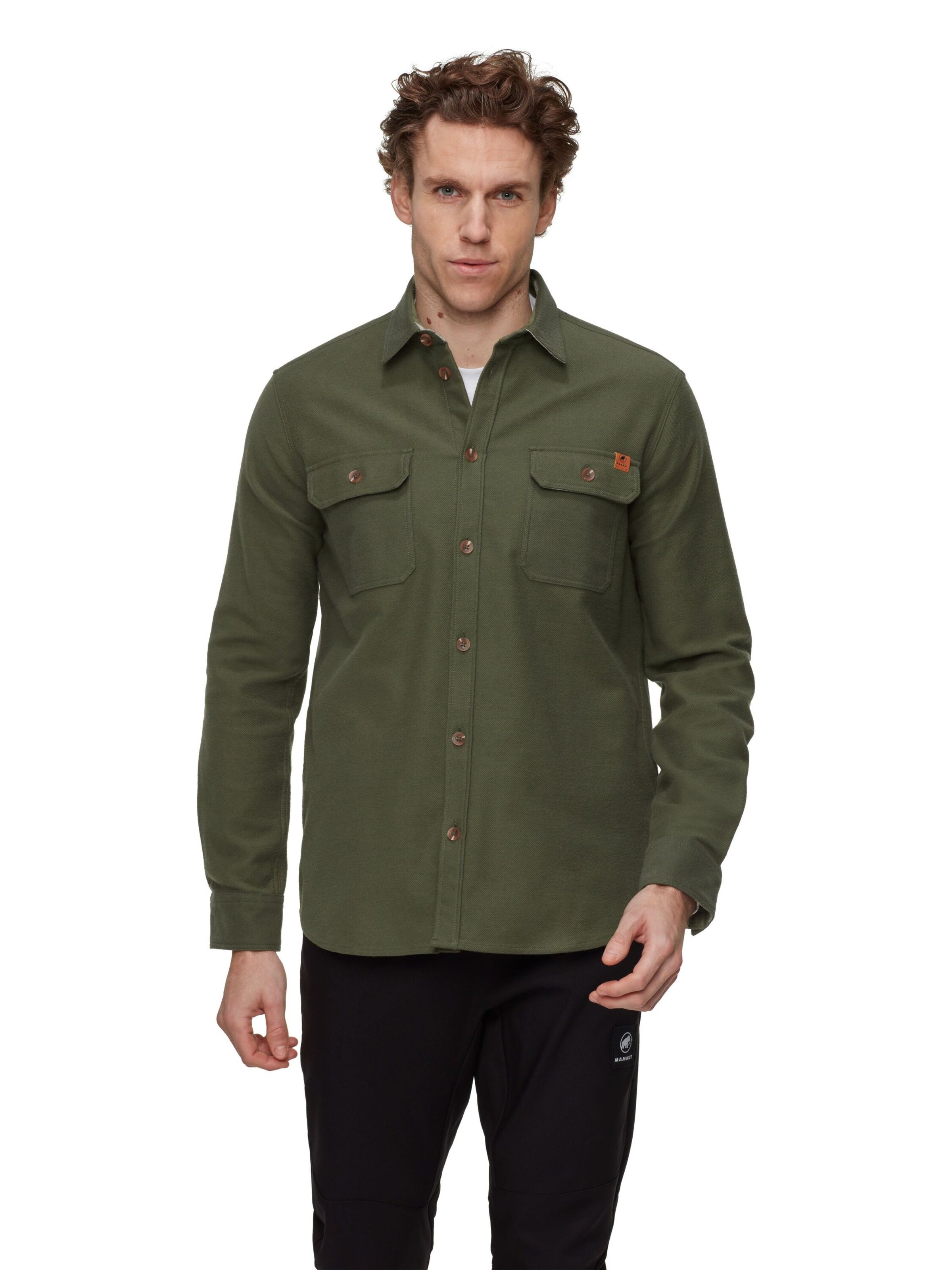 MAMMUT Regular Fit Funktionshemd in Grün: Vorderseite