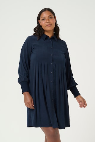 KAFFE CURVE Shirt Dress 'Liani' in Blue: front