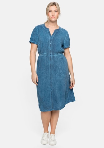 SHEEGO Shirt Dress in Blue: front