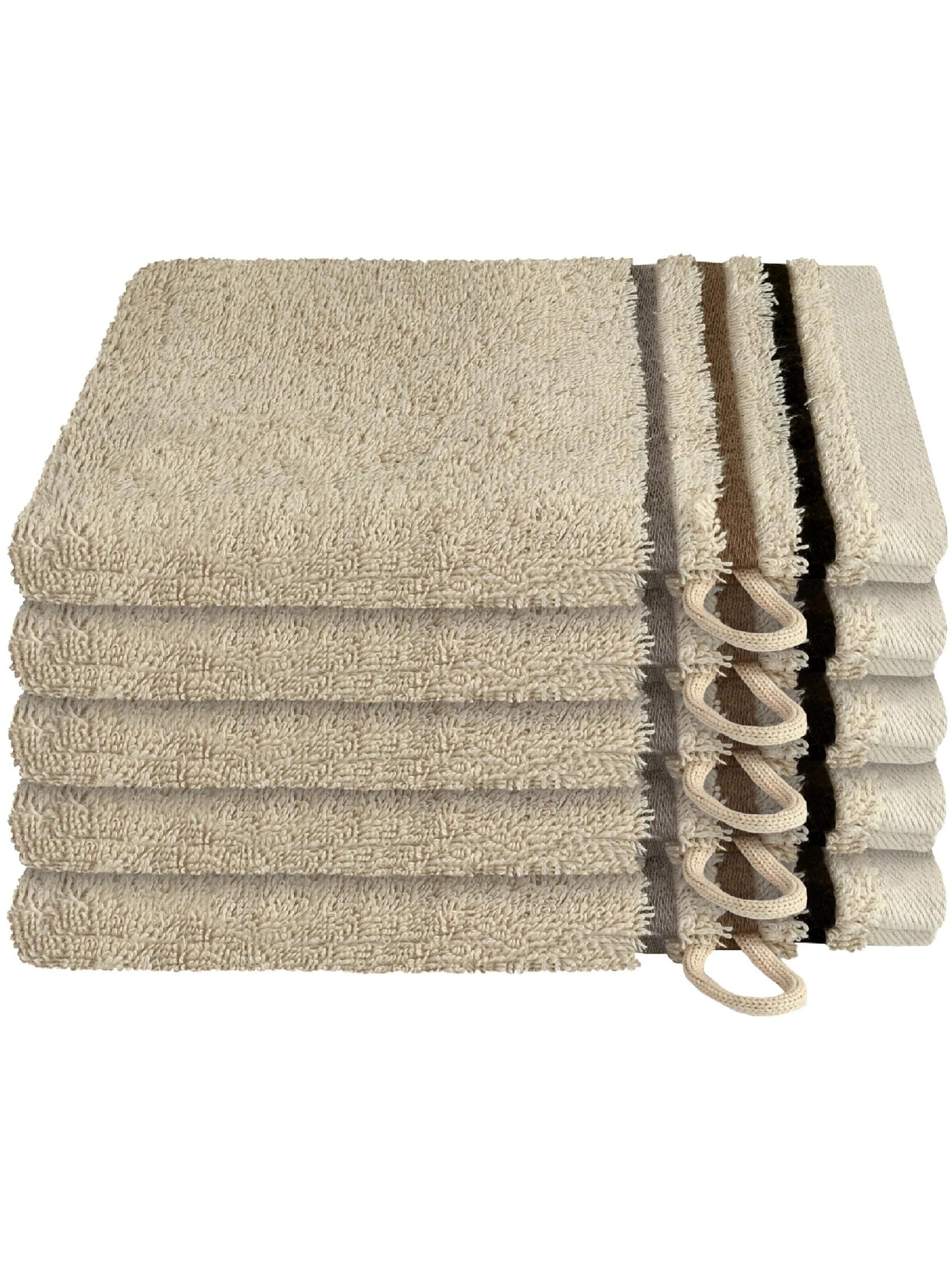 SCHIESSER Waschhandschuhe 'Skyline Color' in Beige: Vorderseite