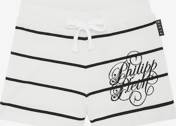 Philipp Plein Regular Shorts in Weiß: Vorderseite