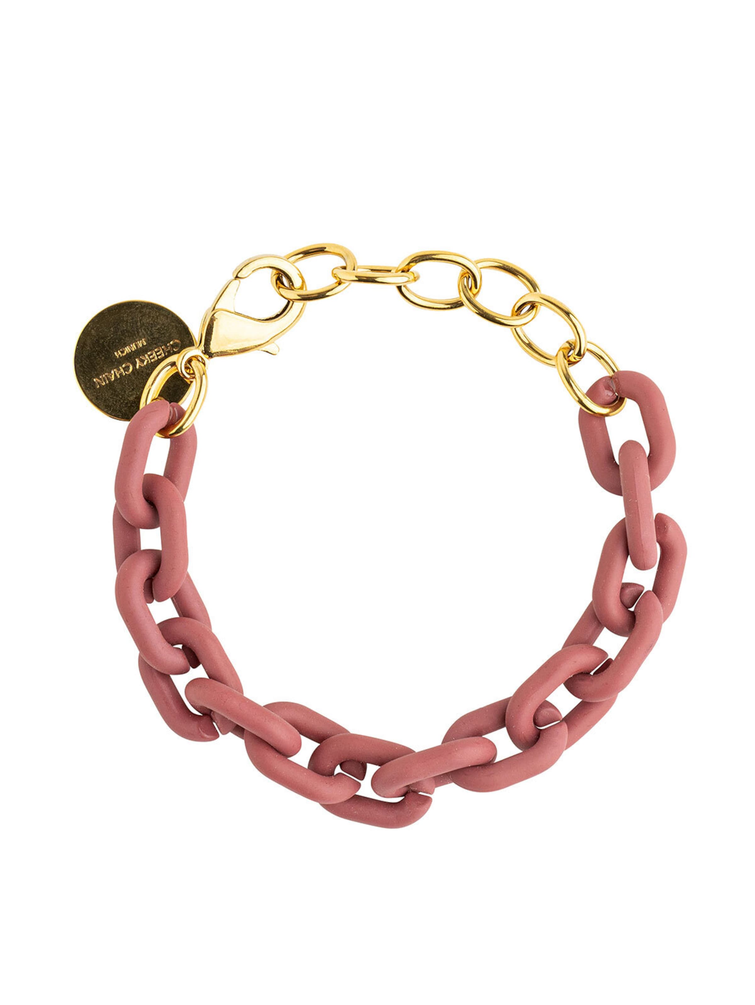 Cheeky Chain Munich Armband 'Lio' in Roze: voorkant