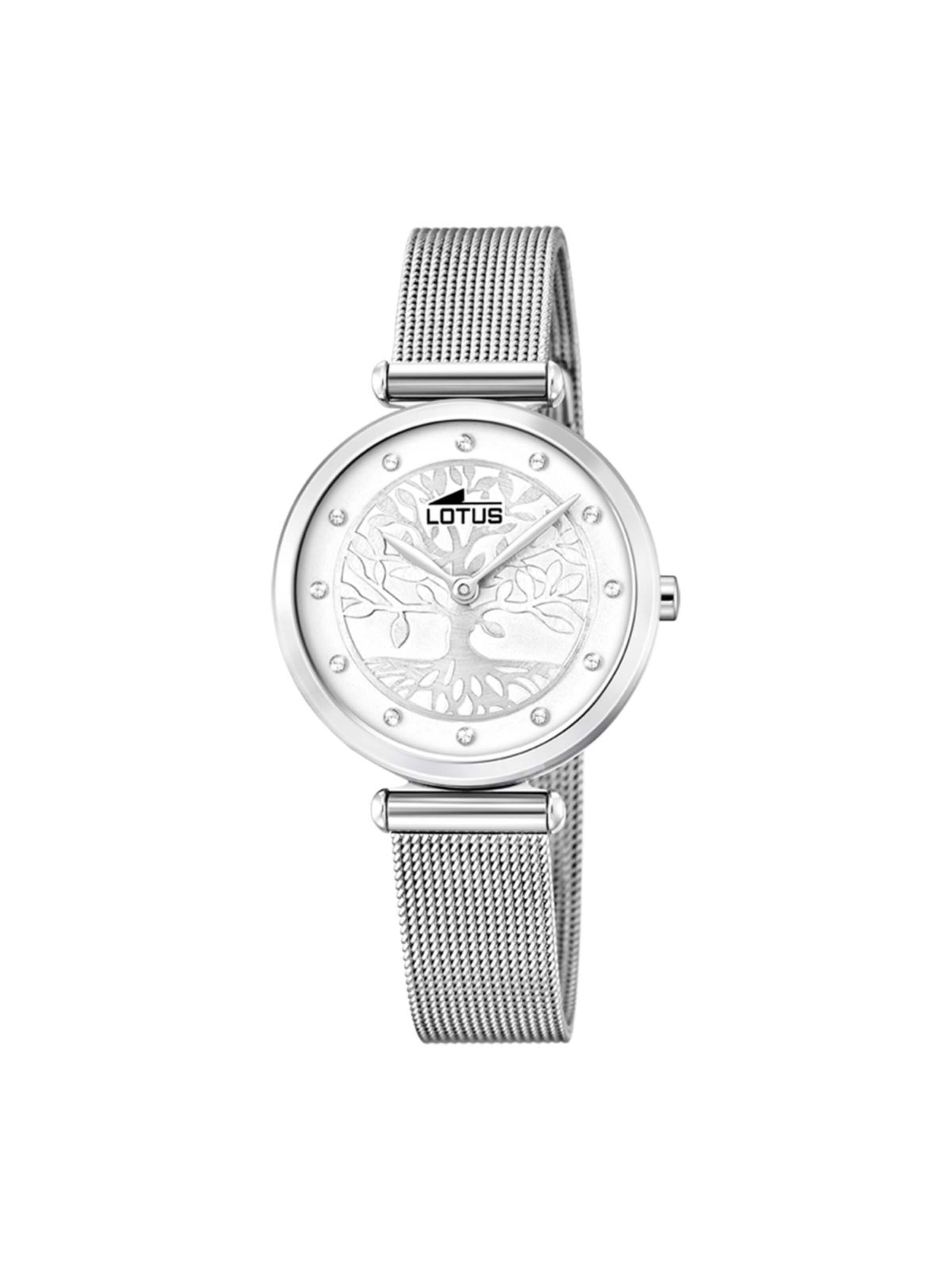 Montre à affichage analogique 'Bliss' Lotus en blanc : devant
