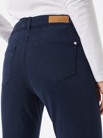 MORE & MORE Slimfit Jeans i blå