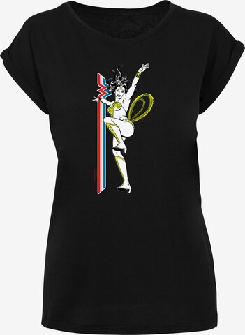 F4NT4STIC Shirt 'DC Comics Wonder Woman Retro Pose' in Black: front