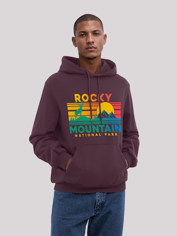 Sweat-shirt 'US National Parks Rocky Mountain Sunset' F4NT4STIC en violet : devant
