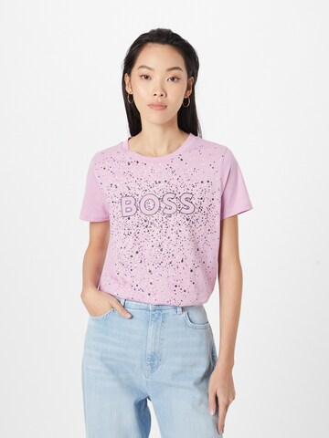 T-shirt 'Elogo' BOSS Orange en violet : devant