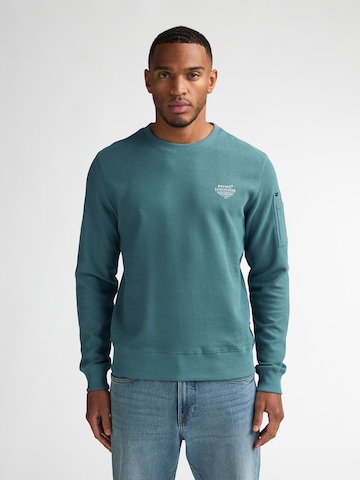 Sweat-shirt Petrol Industries en vert : devant
