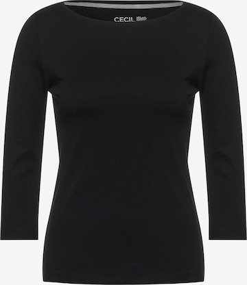 CECIL T-shirt i svart: framsida