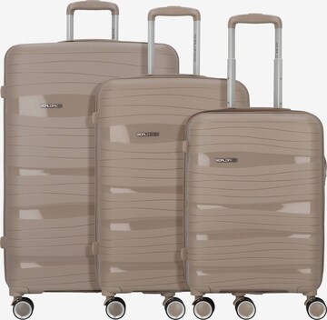 Worldpack Suitcase Set in Brown: front