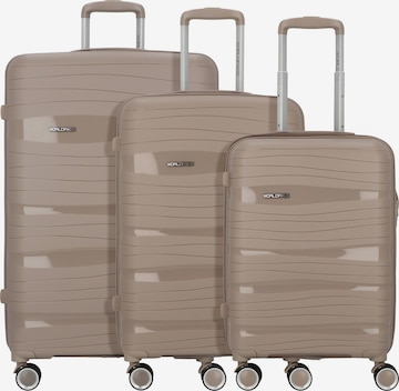 Ensemble de bagages Worldpack en marron : devant