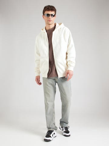 Pegador Zip-Up Hoodie in Beige