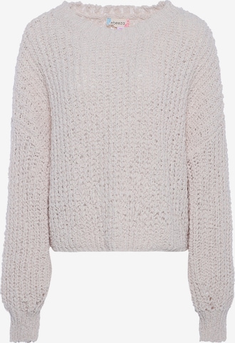 Pulover de la ebeeza pe bej: față