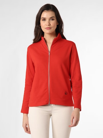 Franco Callegari Zip-Up Hoodie in Red: front