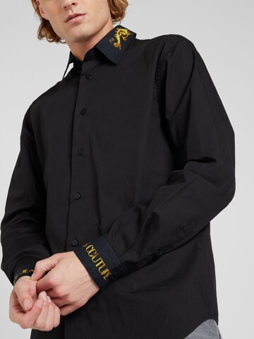 Versace Jeans Couture Regular fit Button Up Shirt in Black