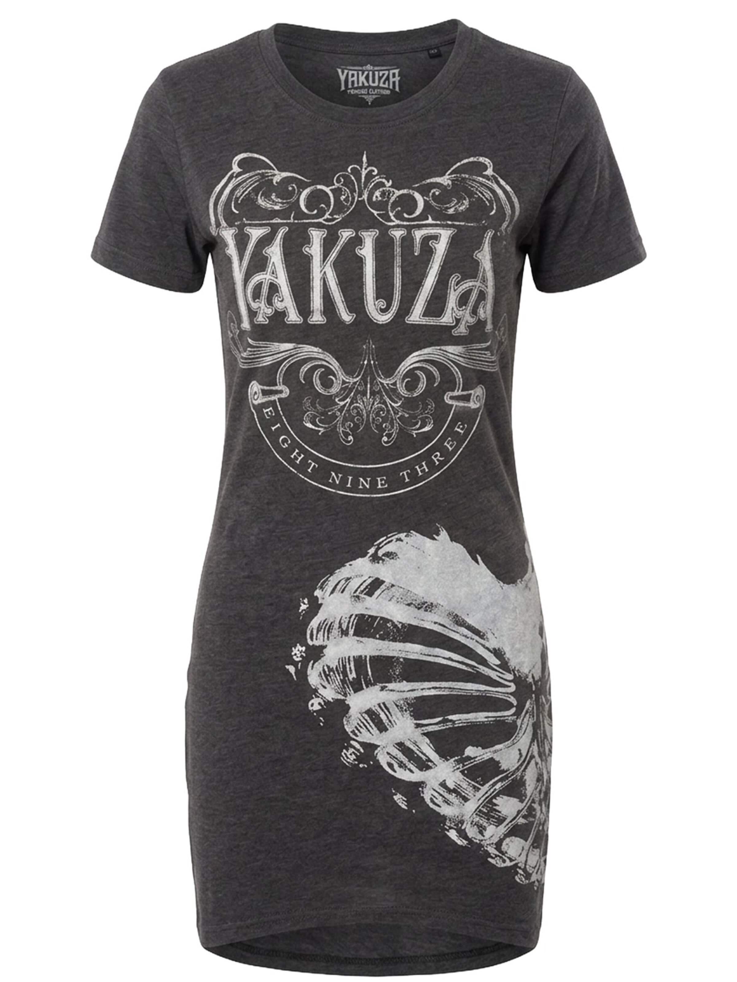 Yakuza Shirt Dress 'Liquid Heart' in Black: front