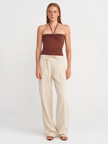 Dilvin Wide Leg Hose in Beige: Vorderseite