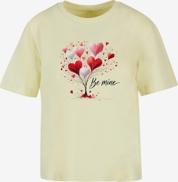 T-shirt 'Herzbaum Be Mine!' F4NT4STIC en jaune : devant