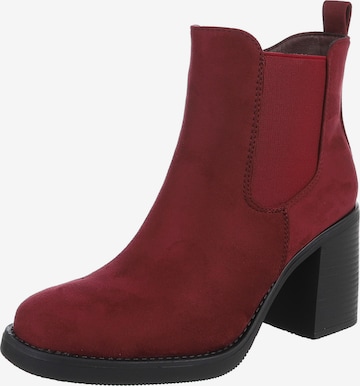 Ital-Design Stiefelette in Rot: Vorderseite