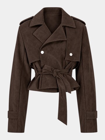 Made By Society Between-Season Jacket 'HAZEL Jacket - J27553' in Brown: front