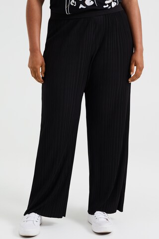 WE Fashion Loosefit Hose in Schwarz: Vorderseite