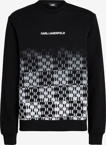 Karl Lagerfeld Sweatshirt 'Check Degrade' in Black: front