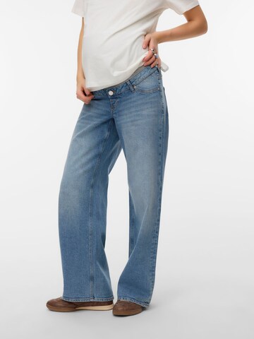 Vero Moda Maternity Wide Leg Jeans in Blau: Vorderseite