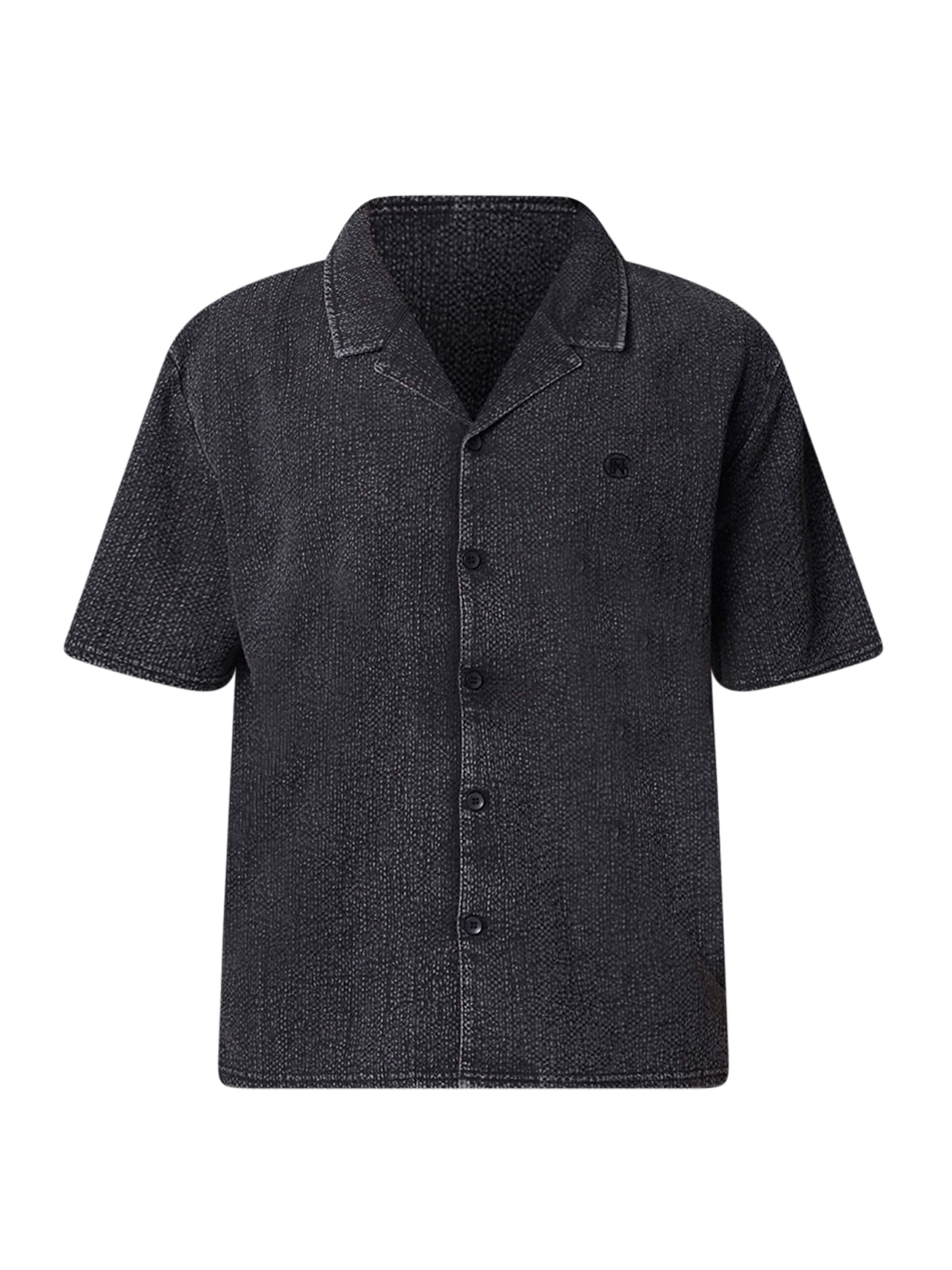 Good For Nothing Chemise en noir chiné, Vue avec produit