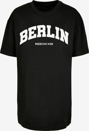 Merchcode Oversizeshirt 'Berlin Wording' in schwarz / weiß, Produktansicht