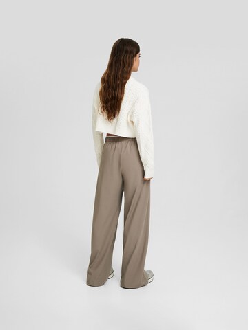 Wide Leg Pantalon Bershka en marron