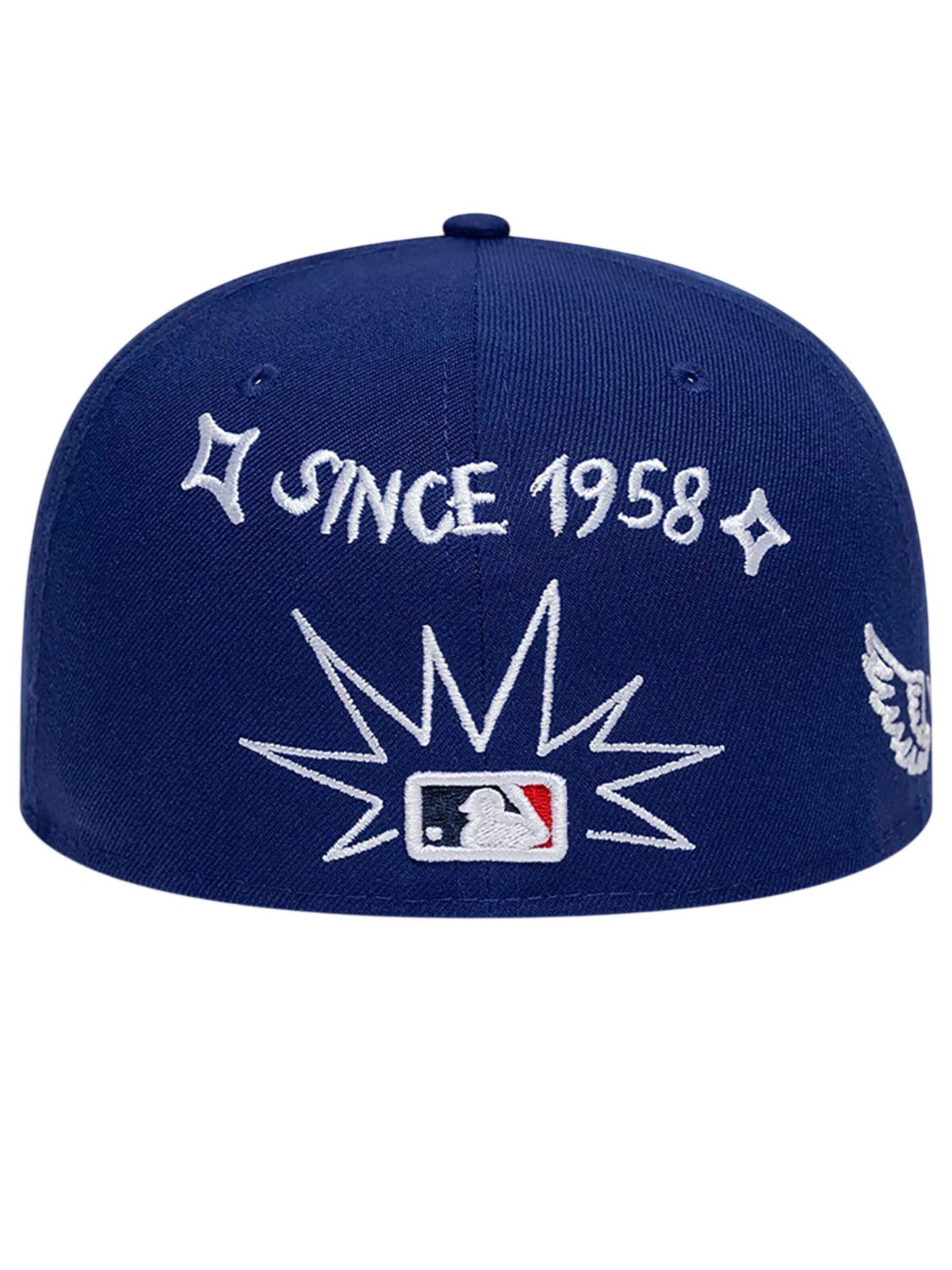NEW ERA Cap '59FIFTY MLB Los Angeles Dodgers Scribble'‌‌‌ in Blau