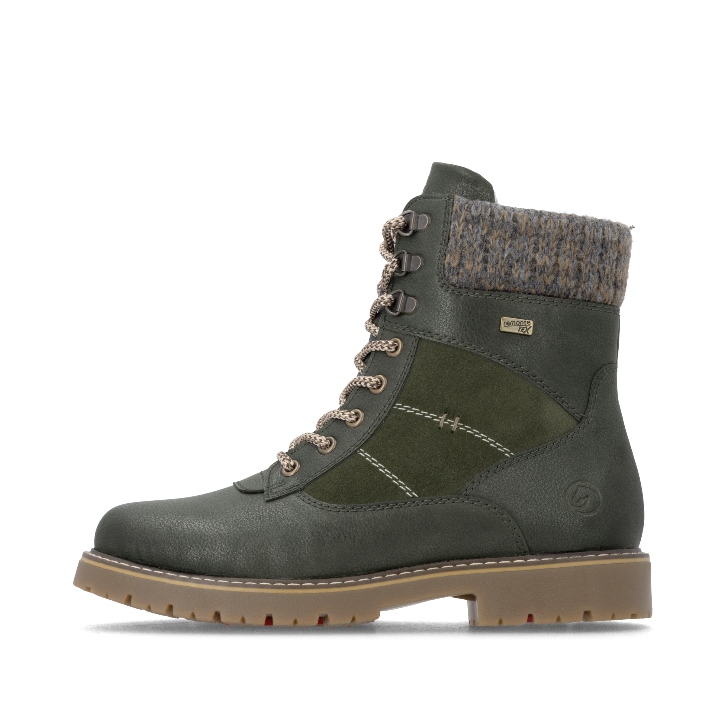 Bottes à lacets REMONTE en vert