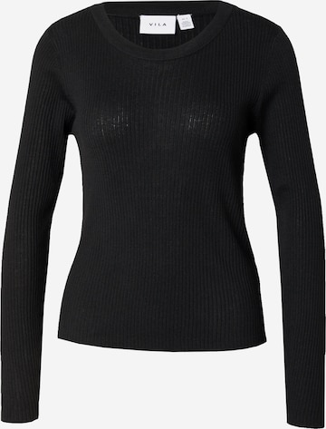 VILA Sweter 'ABELLA' w kolorze czarny: przód