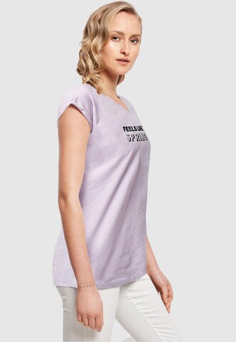 T-shirt 'Spring - Feels Like' Merchcode en violet