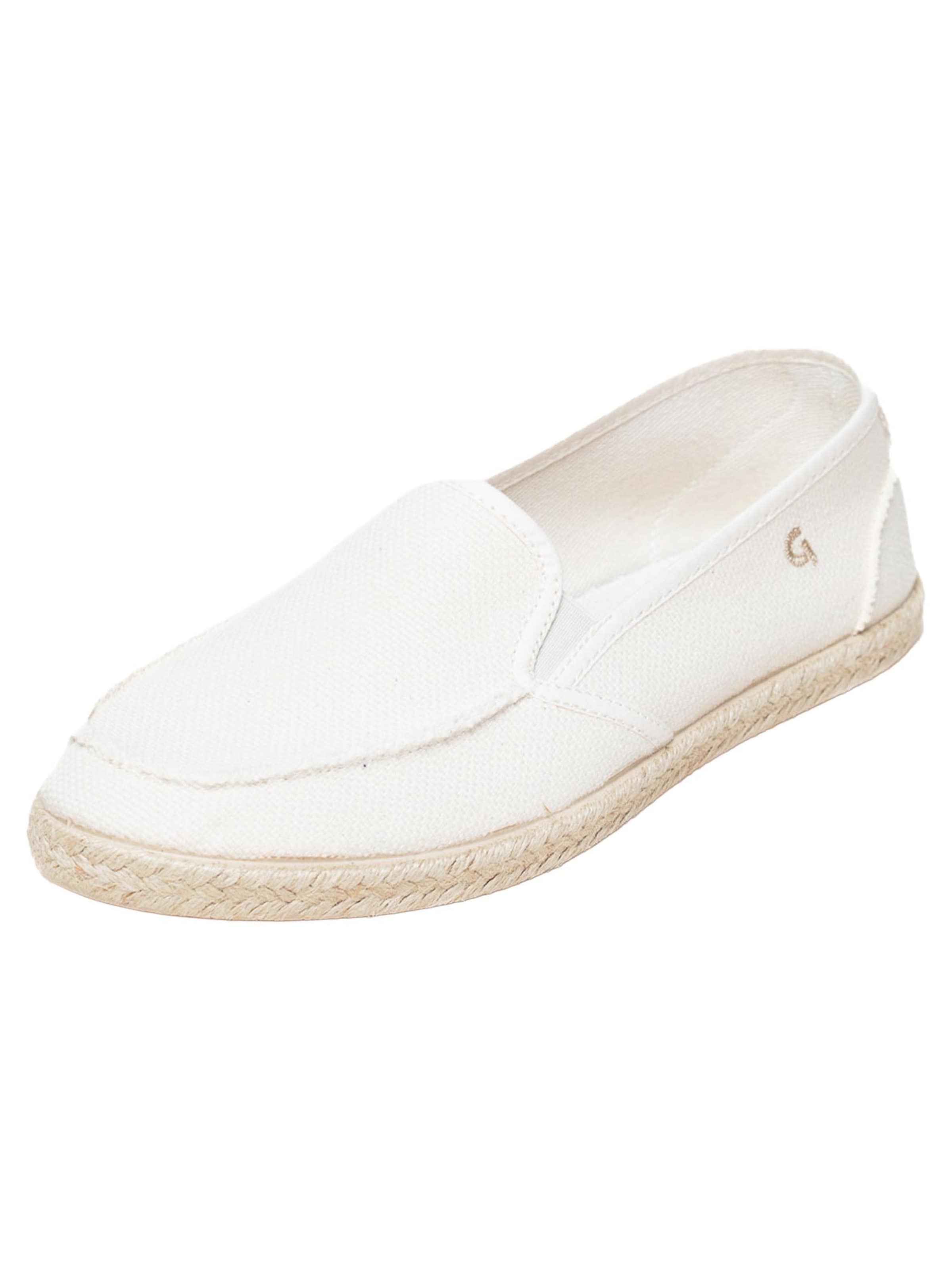 Gottstein Mocassins 'Camping Linen Sailor' in Beige