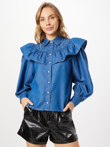 Nasty Gal Bluse in Blau: predná strana