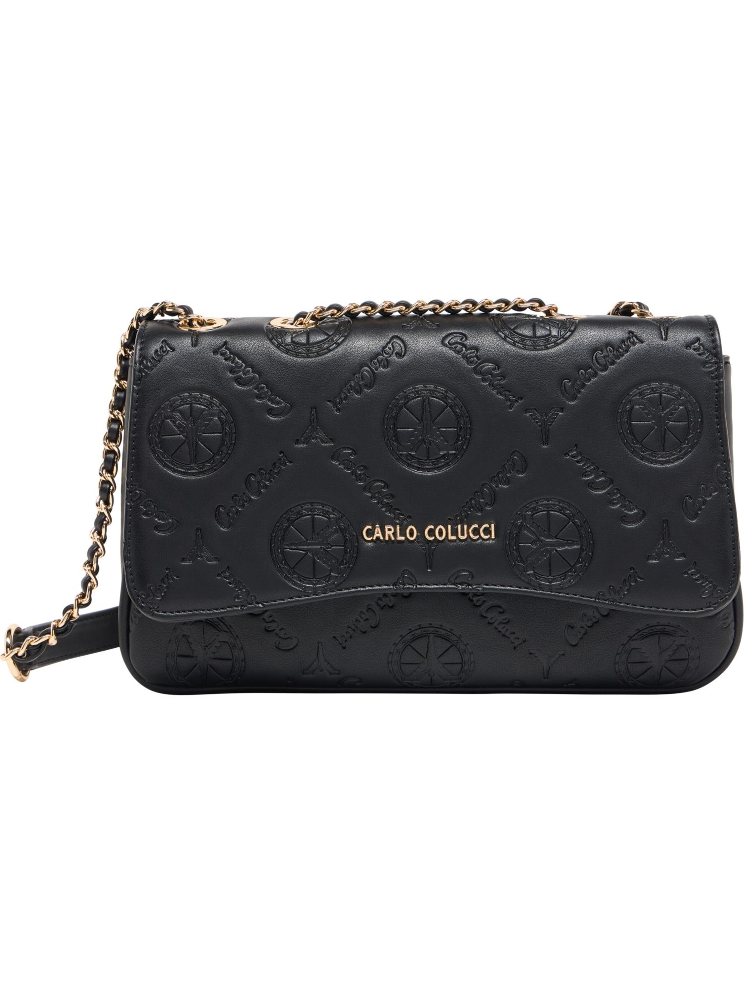 Carlo Colucci Schoudertas 'Enzi' in Zwart: voorkant