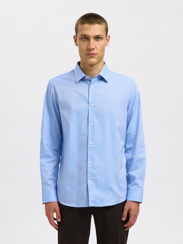 SELECTED Slim fit Button Up Shirt 'SLHSLIMCLARK' in Blue: front