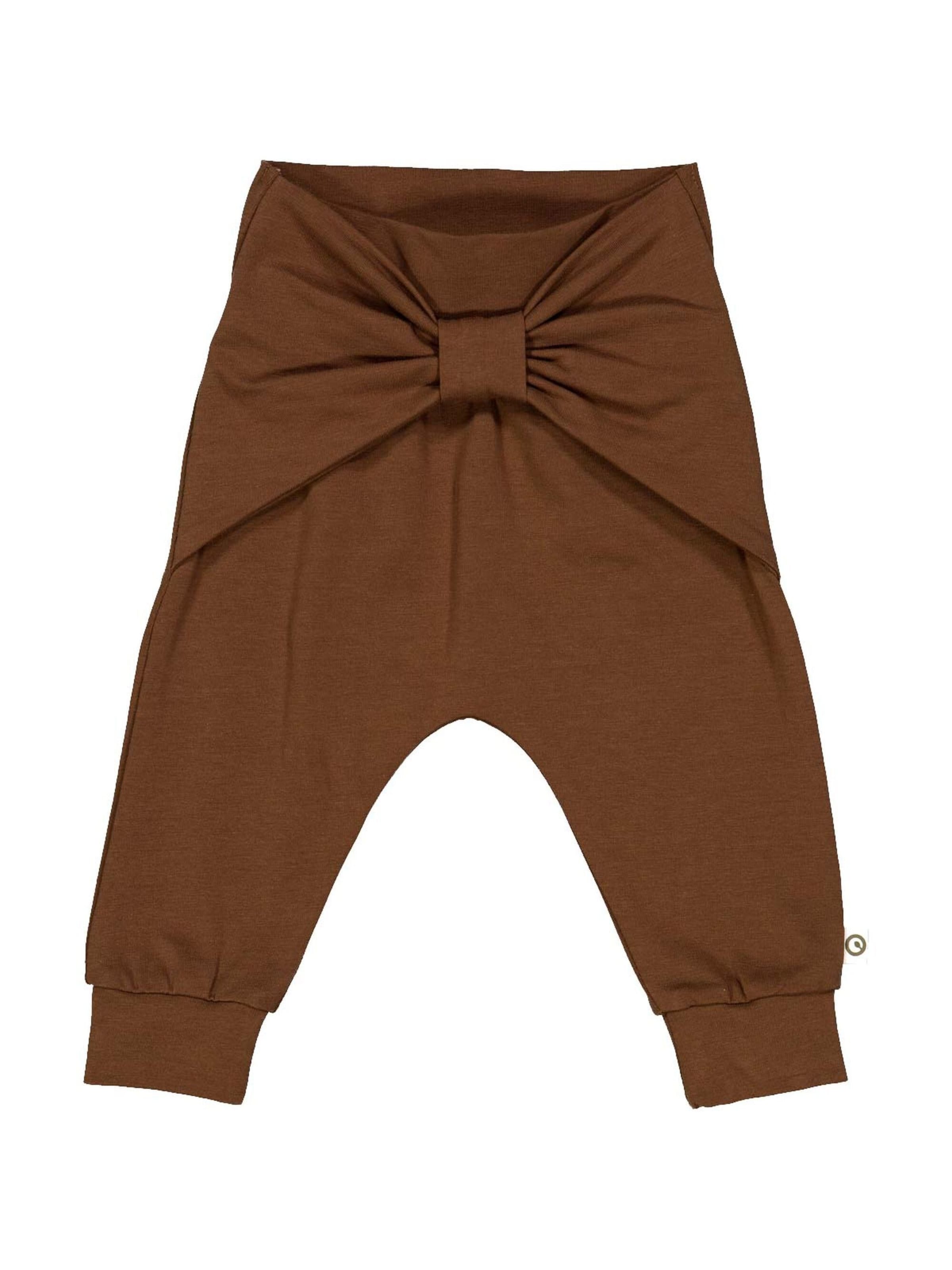 Müsli by GREEN COTTON Tapered Broek in Bruin: voorkant