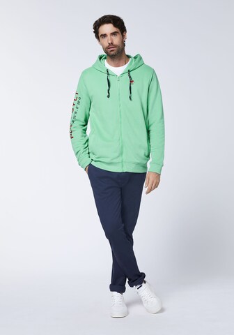 Polo Sylt Zip-Up Hoodie in Green