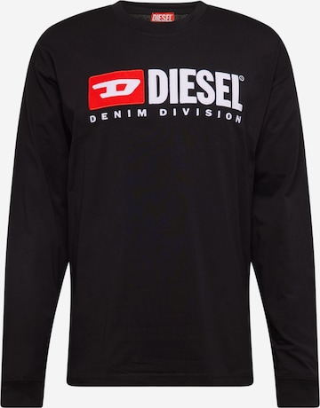DIESEL Shirt 'T-BOXT-LS-DIV' in Zwart: voorkant