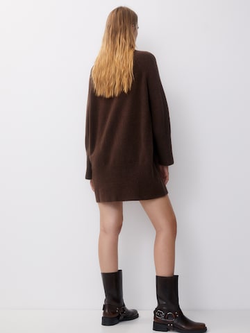 Pull&Bear Knitted dress in Brown