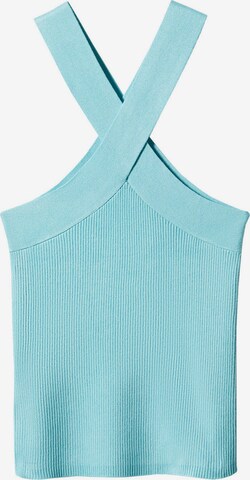 Tops en tricot 'REPLIK' MANGO en bleu : devant