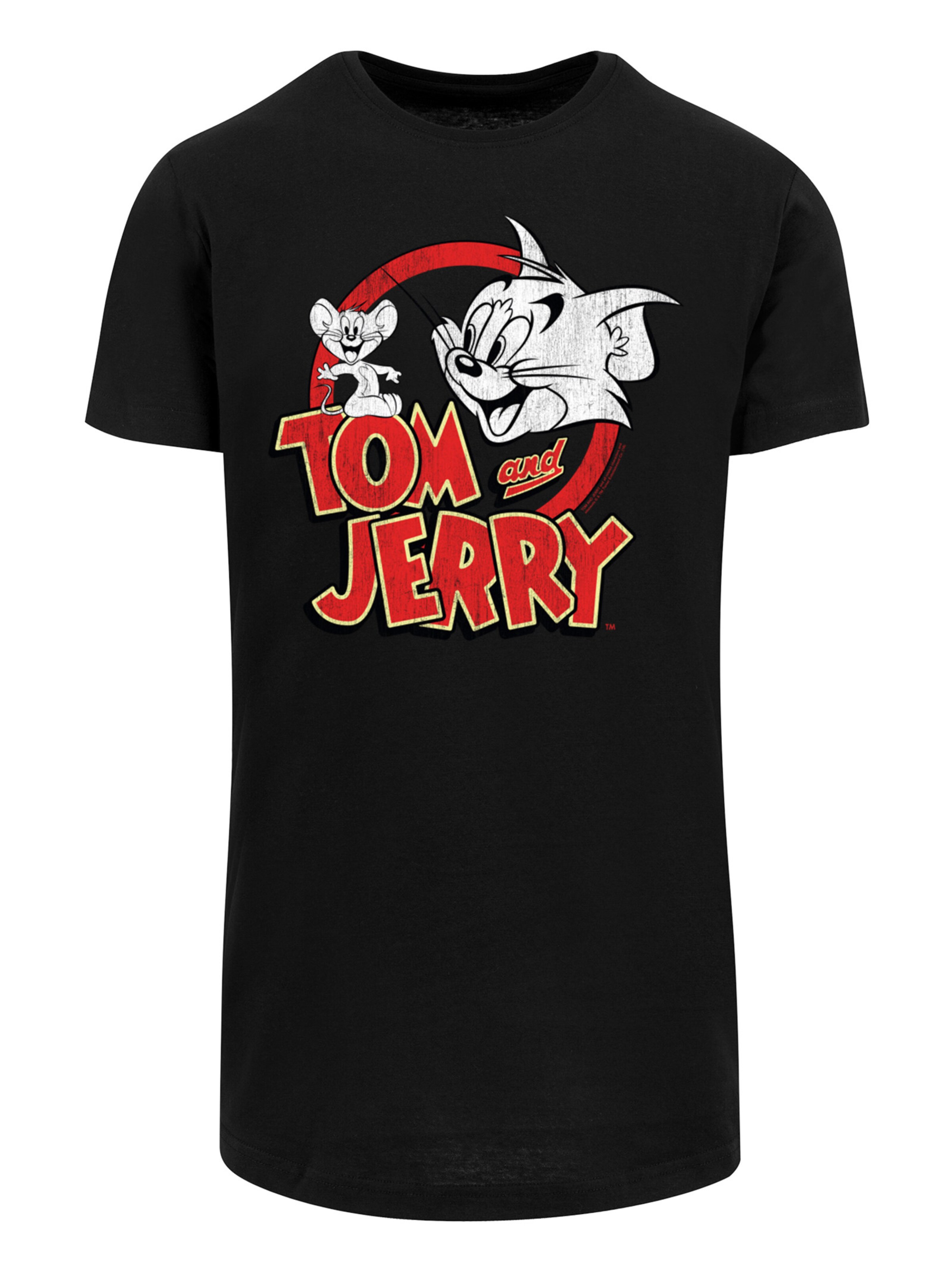 F4NT4STIC T-Shirt 'Tom and Jerry TV Serie Distressed' in Schwarz: Vorderseite
