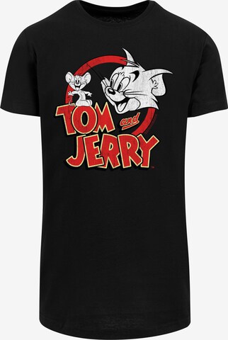 F4NT4STIC Shirt 'Tom and Jerry TV Serie Distressed' in Black: front