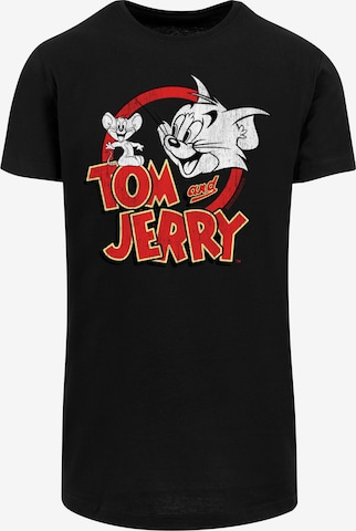 F4NT4STIC Shirt 'Tom and Jerry TV Serie Distressed' in Black: front