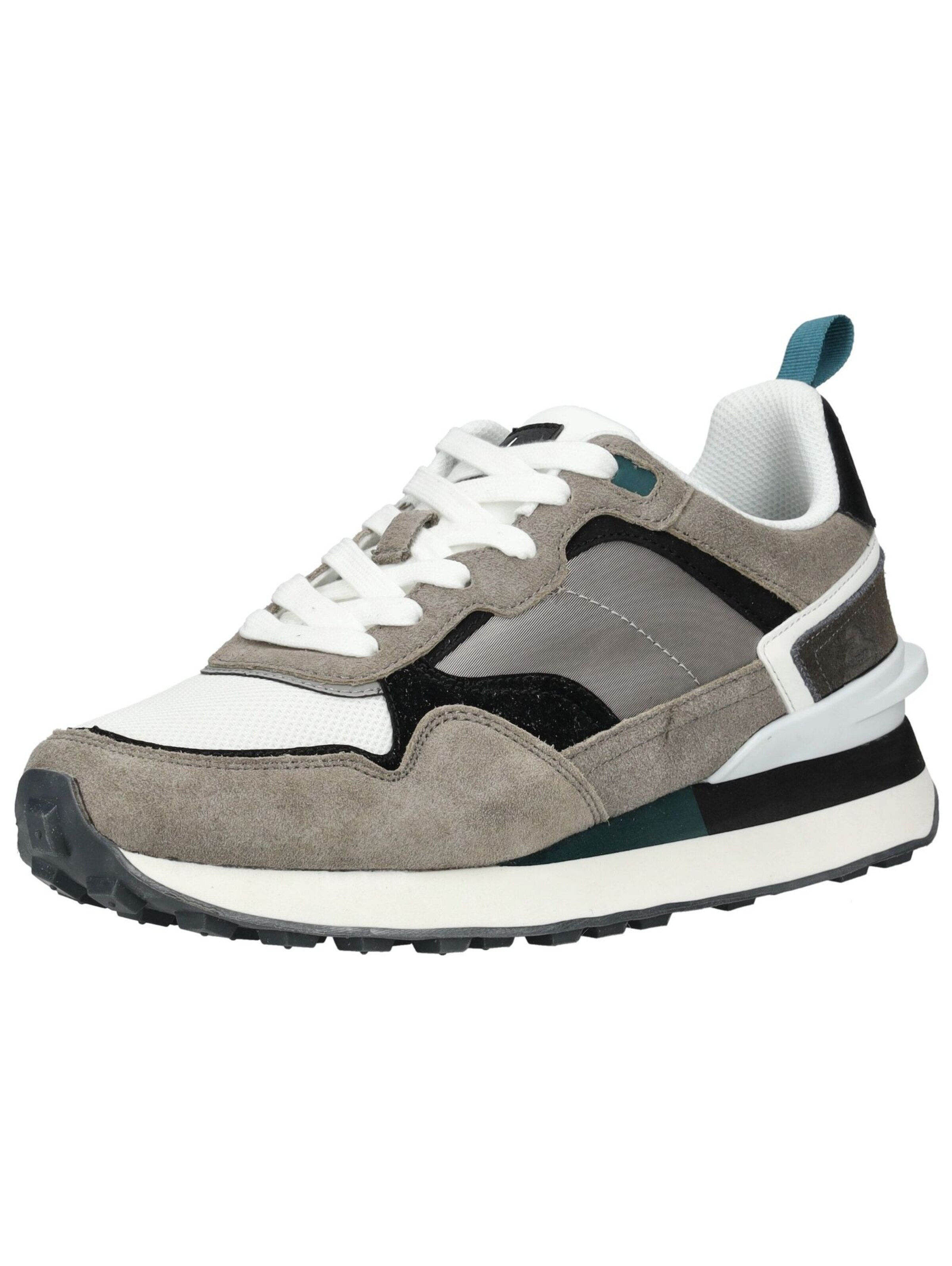 BULLBOXER Sneakers laag in de kleur Stone grey / Petrol / Zwart / Wit, Productweergave
