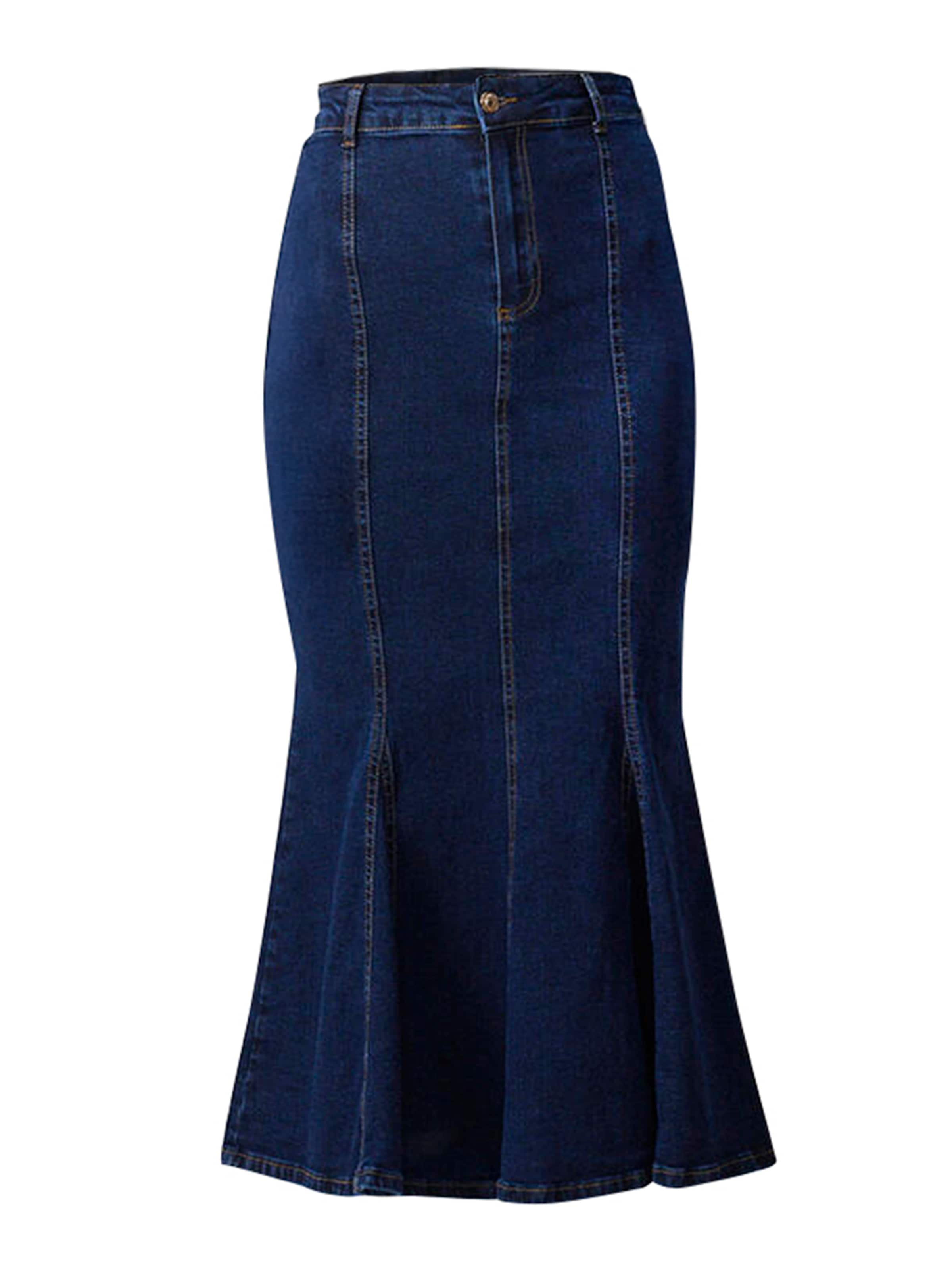 Touche Prive Rok in Blauw: voorkant